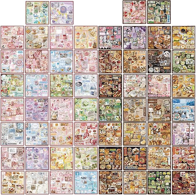1300+ Pcs Japanese Sticker Book- Aesthetic Cute Y2K Retro Sticker Book - Japanese Stationery Stickers for Scrapbooking, Journals, Planners, Water Bottles & Junk Journal Supplies