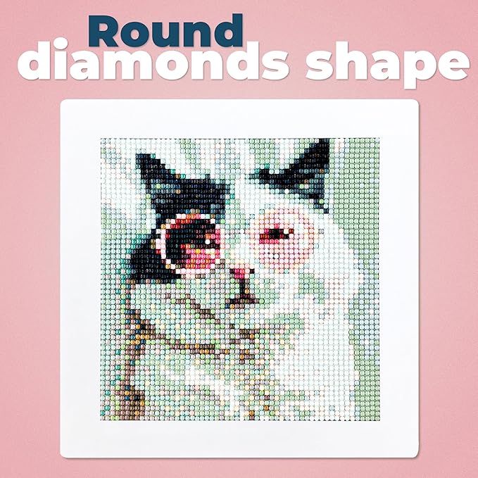 LuwoArte 6 Pack Diamond Painting Kits for Adults – Cute Cats-Themed Diamond Art Kits – DIY Full Drill Paint Gem Art for Adults – Brilliant 5D Diamond Painting Kit – Relaxing Craft for Home Wall Décor