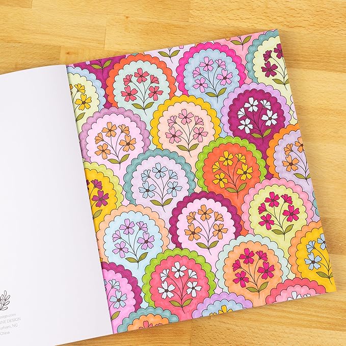 Elyse Breanne Design, Wallflowers Coloring Book, 40 Unique Vintage Style Coloring Pages, 8.5x10 inches
