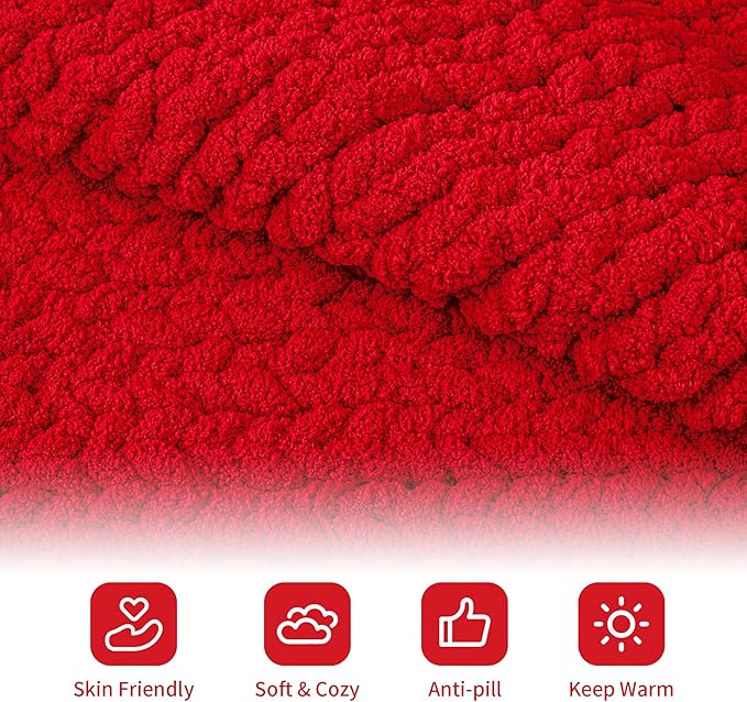 8 Packs Jumbo Chenille for Crocheting Knitting, Handcrafts & Blanket Yarn, Thick Velvet Plush Soft Yarn for Weaving Blankets