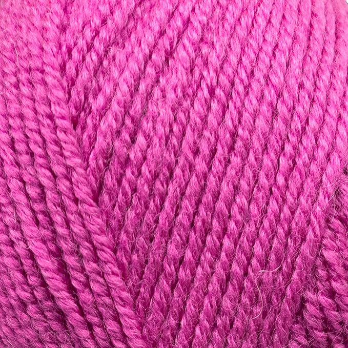 Estako Star-Worsted Yarn - (4 Skeins Pack) - 75% Acrylic 25% Wool - Soft Medium Weight #4 - (4 x 3.52 oz / 4 x 186 yds) - Crochet & Knitting Yarn (43308 - Pink)