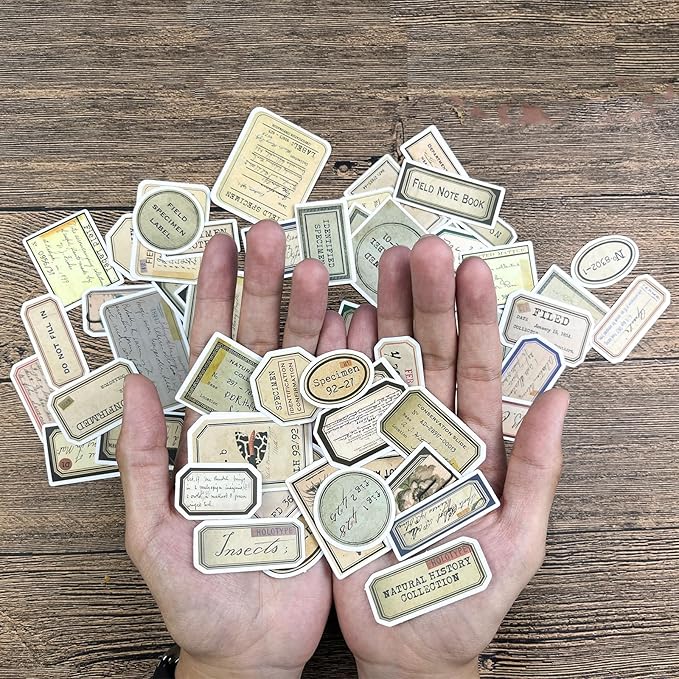 140 Pcs Vintage Aesthetic Stickers for Adults, Junk Journal Supplies for Scrapbooking Bullet Journal Collage Diary DIY Crafts