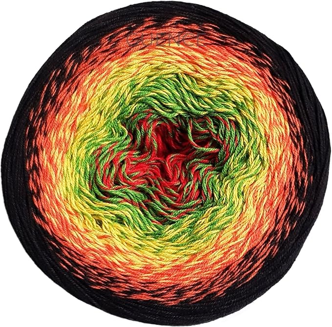 YarnArt Flowers – Gradient Cotton Acrylic Blend, 250g (8.8 oz), 1094 yds, Lightweight Sport Yarn for Crochet, Knitting, Shawls, Summer Projects (267)