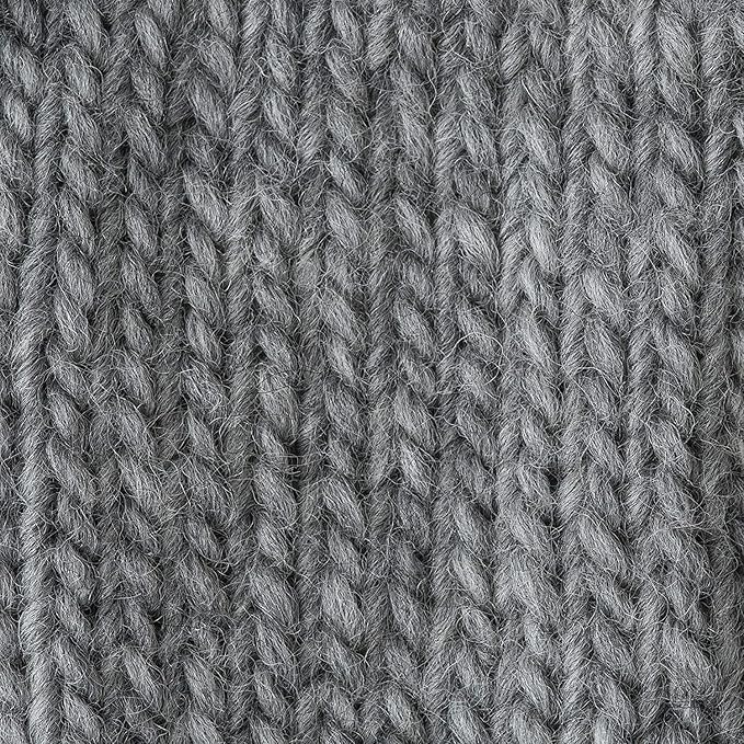 Patons Classic Wool Gray Flannel Yarn - 5 Pack of 3.5oz/100g - Wool - 5 Bulky - 120 Yards - Knitting/Crochet