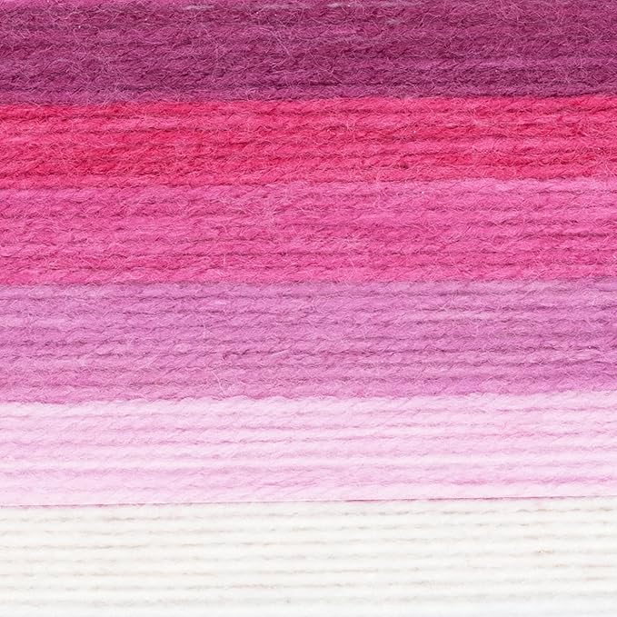 Lion Brand Yarn, Mandala DK Lightweight Yarn for Knitting, Crochet, and Crafts, Cupid, 3 Pack, Self-Striping Acrylic Fiber for Baby Blankets, Multicolor Shawls and Variegated Cardigans