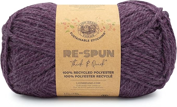 Lion Brand Yarn Respun Thick & Quick Yarn for Knitting and Crocheting, Cosmos, 1 Pack