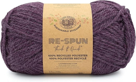 Lion Brand Yarn Respun Thick & Quick Yarn for Knitting and Crocheting, Cosmos, 1 Pack