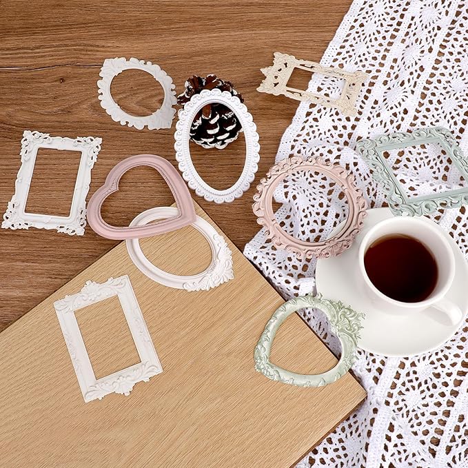 40Pcs Scrapbook,Lace Frames Scrapbook Paper Scrapbooking Lace Frames and Borders Vintage Scrapbook Cutouts Paper Lace for DIY Junk Journal Crafts Journaling Scrapbook Supplies