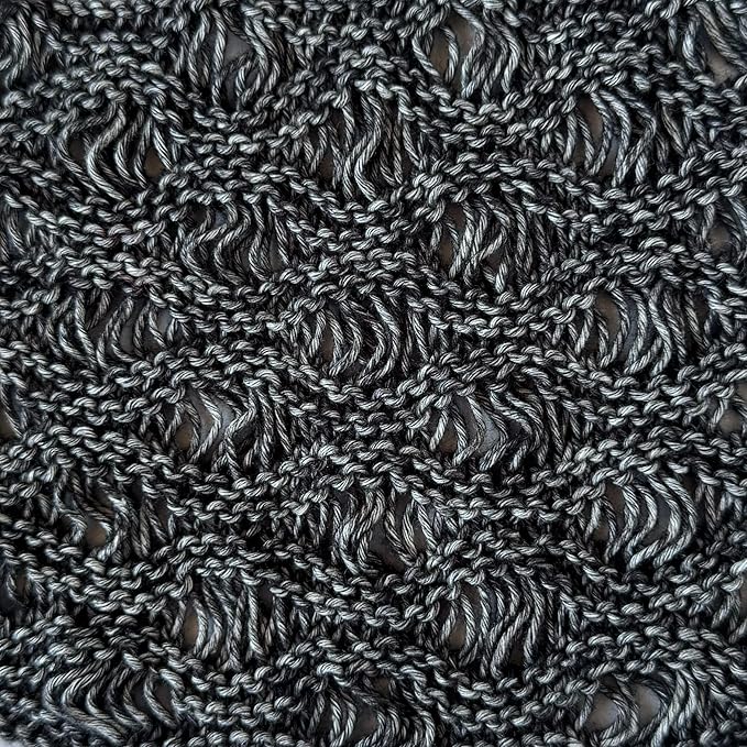 Cotton to The Core Cotton Yarn for Crocheting, 6-Pack (852 Yds / 300G), Free Patterns, Beginners Friendly - Soft Baby Yarn for Knitting - 3 DK Light Worsted Weight - Charcoal Black