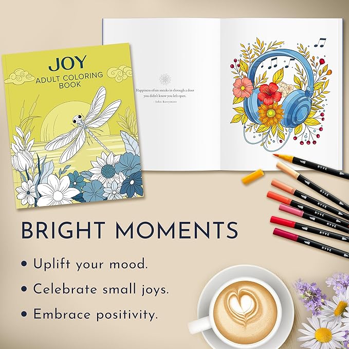 RYVE Mandala Coloring Book for Adults (2 Pack) – 60 Unique Mandalas for Relaxation, Anxiety & Stress Relief – Mindfulness Adult Coloring Book for Women & Men, Inspirational Gifts for Women