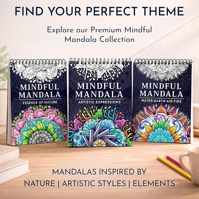 Premium Zodiac Mandala Coloring Book for Adults – 50 Astrology Designs – 180gsm Thick Bleed-Proof Paper, Spiral Bound Lay-Flat, Perforated – Frameable Art, Horoscope Gifts for Women, Star Signs