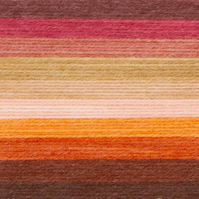 Lion Brand Yarn, Mandala DK Lightweight Yarn for Knitting, Crochet, and Crafts, Banshee, 3 Pack, Self-Striping Acrylic Fiber for Baby Blankets, Multicolor Shawls and Variegated Cardigans