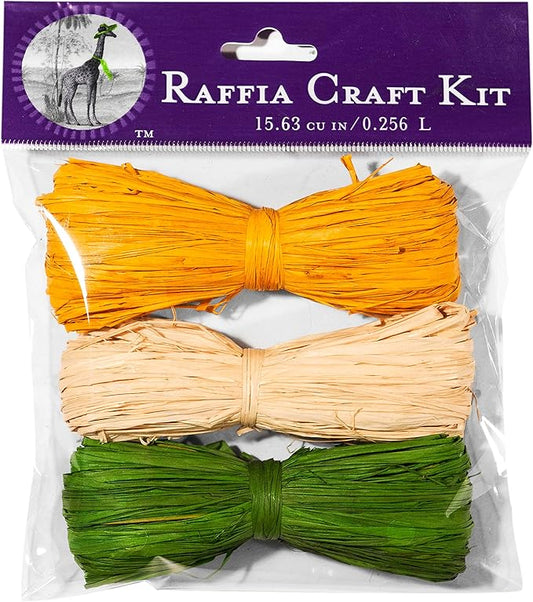SuperMoss (40512) Raffia Craft Kit - Spring, Breeze (Golden, Natural, Basil), 16 cu in. (3 Pack)