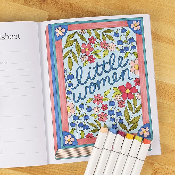 Elyse Breanne Design, All Booked Up Coloring Book, 40 Unique Coloring Pages for Book Lovers, 8.5x10 inches