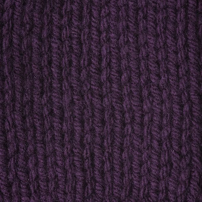 Caron One Pound Solids Yarn, 16oz, Gauge 4 Medium, 100% Acrylic - Deep Violet- For Crochet, Knitting & Crafting ( 1 Piece )