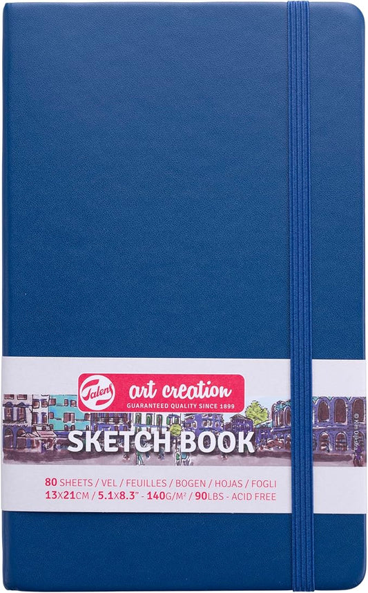 Talens Art Creation T9314-232M 452191 Talens Art Creation Sketchbook Drawing Notebook 5.1 x 8.3 inches (13 x 21 cm), Navy Blue