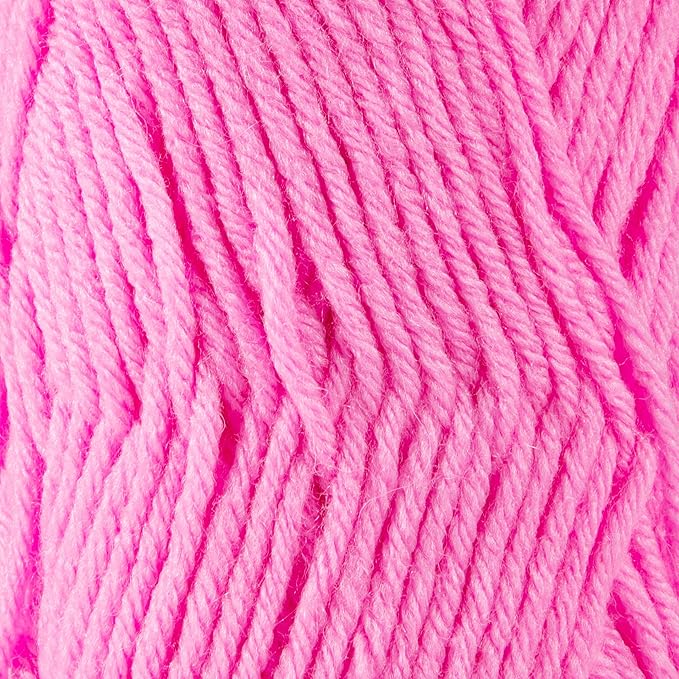 5 Skeins of Sensy Roving Yarn, 3.5 oz, 132 Yards, Gauge 5 Bulky (Neon Pink)