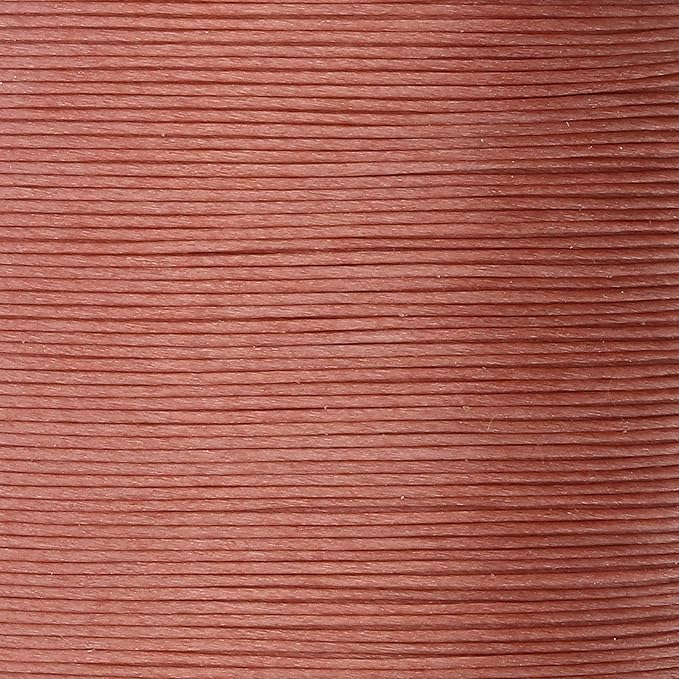 KO Nylon Beading Thread, Apricot Color, Japanese Pre-Waxed 100% Nylon, 330TEX, Tangle Resistant Knotting Cords, 50m /55 yds Spool, Use for Seed Bead Projects, Loom Work & Bead Weaving