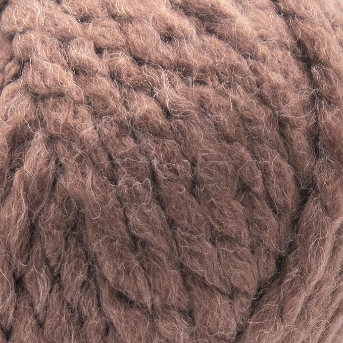 Estako Cozy Thick & Quick Yarn 20% Wool 80% Acrylic Soft Super Bulky Weight #6 Knitting and Crocheting Yarn 3.52 oz (100gr) 65 yds (60 m) (57117-Coffee)