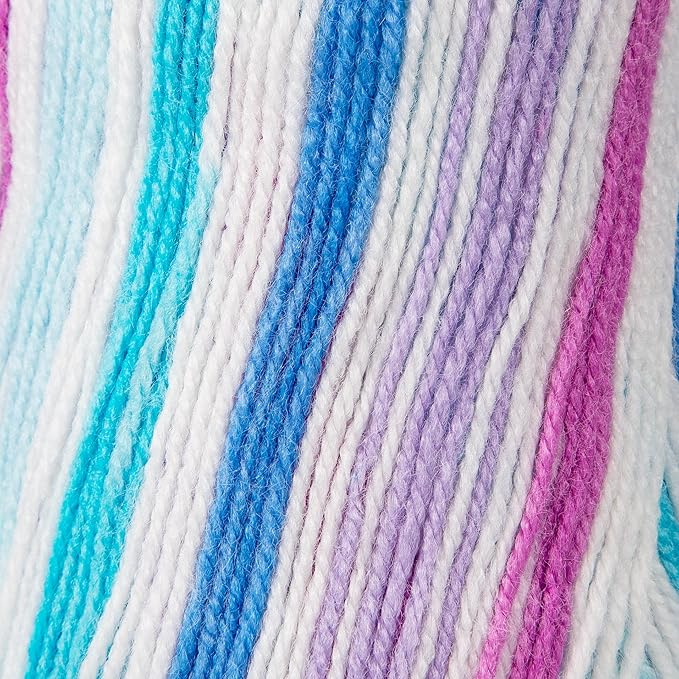 Sensy Candy Yarn - 10 Skeins, 3.5 oz, 251 Yards, Multicolor for Crocheting and Knitting, Light Gauge 3