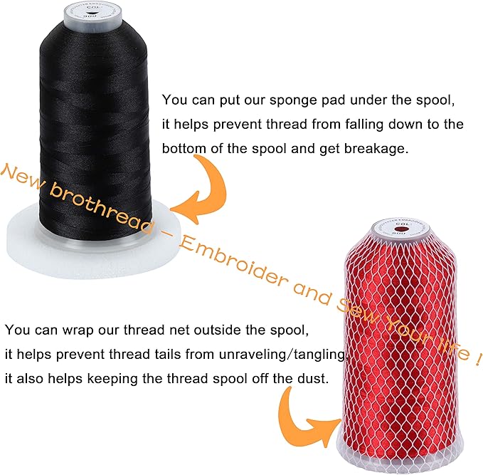 New brothreads - 25 Basic Colors of Huge Spool 5000M Polyester Embroidery Machine Thread for Commercial and Domestic Embroidery Machines