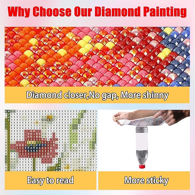 Ausanrl Wild Flowers Square Diamond Painting Kits - Square Drill Diamond Paintings Flowers,Square Diamond Art,DIY Flower Gem Painting for Adults and Crafts for Gifts and Home Wall Decor 12x16inch