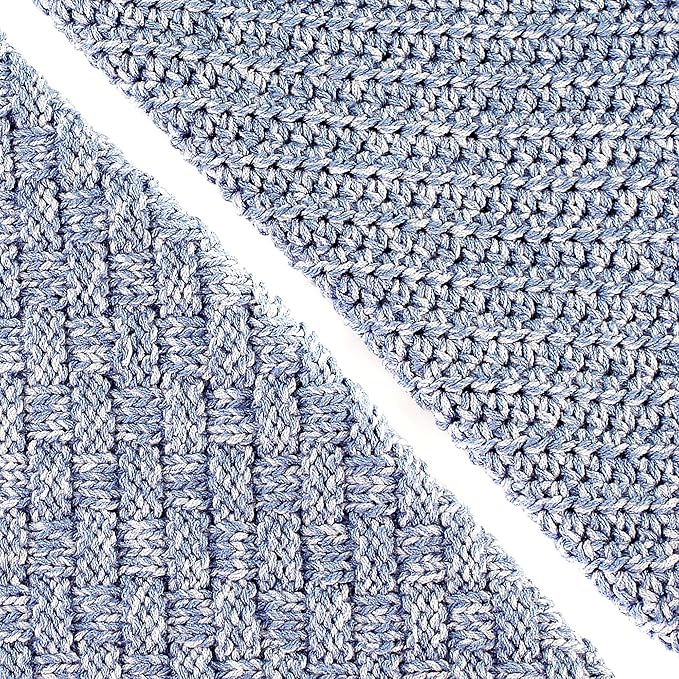 Cotton Bliss Soft Cotton Blend Yarn for Crocheting, 4-Pack (640Yds / 400G), Free Patterns, Beginners Friendly - #4 Medium Worsted Weight Yarn for Baby Blanket - Sapphire Tides