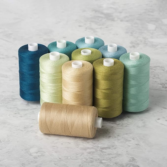 connecting threads 100% cotton thread sets - 1200 yard spools (set of 10 - shoreline)