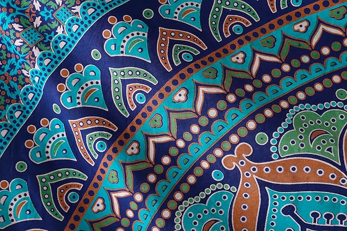 popular handicrafts tapestry wall hanging hippie ombre mandala bohemian hippy intricate indian tapestries bedspread tarquoise