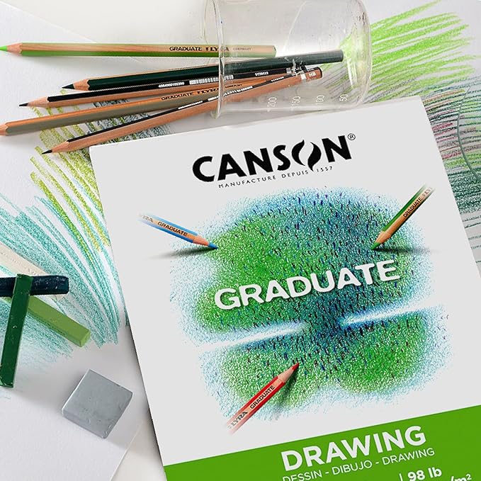Canson Graduate Drawing Pad, Foldover, 11x14 inch, 30 Sheets | Artist Paper for Adults and Students - Drawing, Sketching and Art Journaling