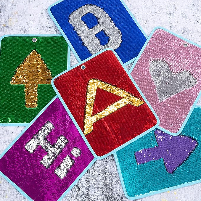 BALAPET 3 Packs Reversible Sequin Fabric Wall Panel for Kids, Sensory Wall Sequin Flip Fabric Mat Wall Hangings Decoration, Fun Toy for Early Learning and Play, 15.7” x 11.8”