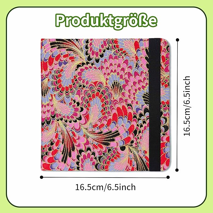 Mlife Square Watercolor Sketchbook,100% Cotton,300gsm/140lb,Acid-Free,Watercolor Journal for Artists Adults Students,6.5 * 6.5 Inch(Red Feather)