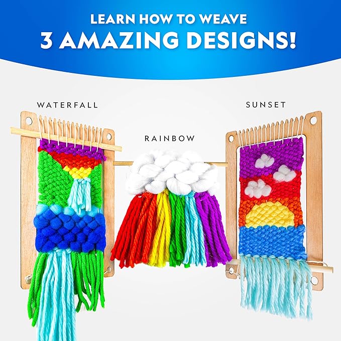 NATIONAL GEOGRAPHIC Mega Arts & Crafts Activity Kit – 3 Craft Kits in 1 to Build, Paint, Weave & Create, River Rock Painting Kit, Weaving Loom for Kids & DIY Birdhouse Craft with 25 Bonus Activities