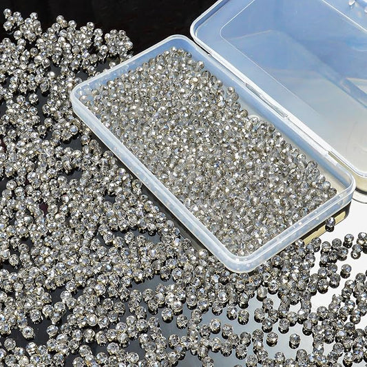 laopottbeads 1200pcs 4mm crystal glass beads for jewelry making beads for bracelets necklace pendants making supplies(gray)