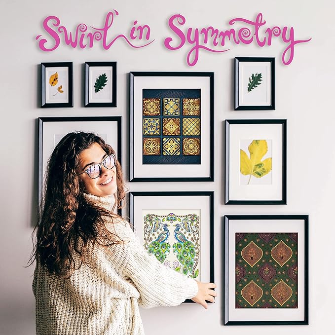 ColorIt Colorful Spiral-Bound Adult Coloring Book with 50 Original Designs - Perforated Lay-Flat Hardback Cover & Ink Blotter Paper for Arts and Crafts - Adult Coloring Book