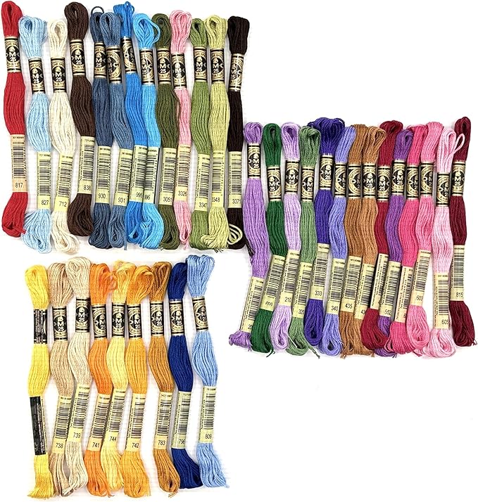 DMC 117F25-PC36 Embroidery Popular Colors Floss Pack, Colors may vary, 8.7-Yard, 36/Pack
