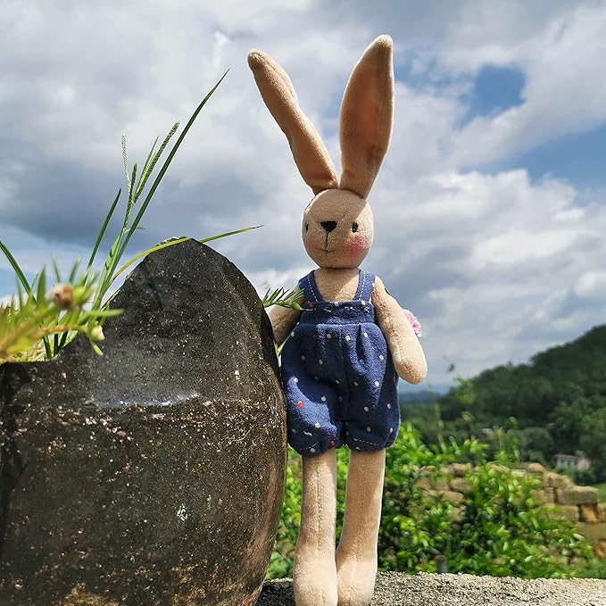 DIY Bunny Sewing Craft Kit for Adults – Handmade Fabric Sewing Project – Complete Materials & Instructions