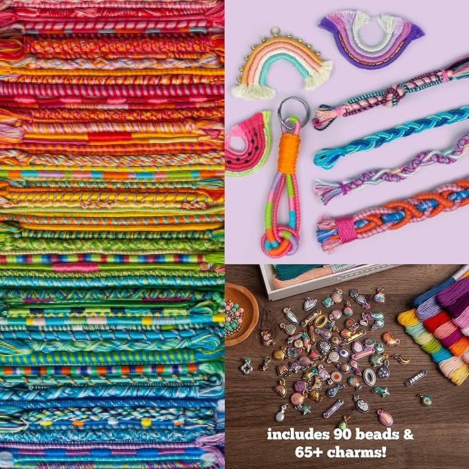 loopdedoo deluxe diy friendship bracelet maker kit - make bracelets in minutes for birthdays and friendship gifts - award winning crafts kit for kids aged 8+