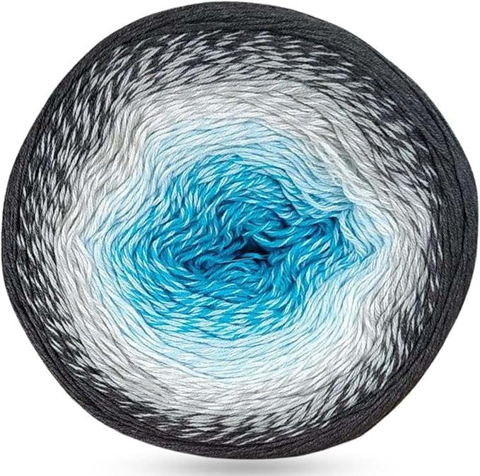 YarnArt Flowers – Gradient Cotton Acrylic Blend, 250g (8.8 oz), 1094 yds, Lightweight Sport Yarn for Crochet, Knitting, Shawls, Summer Projects - 1 Fine Skein (251)