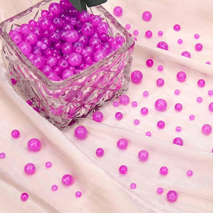 400PCs 4mm Rose Jade Glass Beads Bulk, Round Smooth Hole Glass Crystal Beads for Jewelry Making, DIY Bracelets, Necklaces, Bag Charms, Keychains and Craft Projects