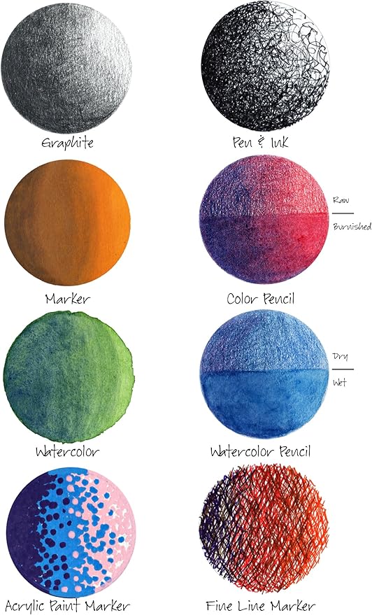 Canson XL Series Bristol Paper, Vellum, Foldover Pad, 11x17 inches, 25 Sheets (100lb/260g) - Artist Paper for Adults and Students - Charcoal, Pen and Ink, Marker, and Pastel