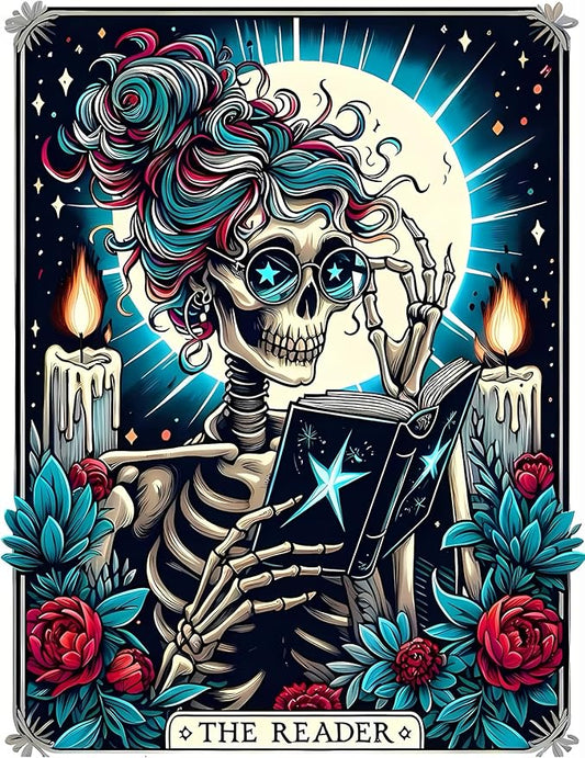 Gemozaic Skull Diamond Painting Kits for Adults- Skull Diamond Art Kits for Adults, Gem Painting Kit for Adult for Gift and Home Wall Decor 12x16 Inch