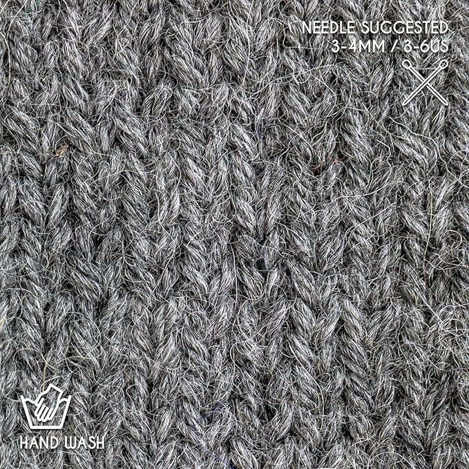 Worsted Set (6 x 1.75 oz) Super Soft Baby Alpaca Knitting Yarn Dark Gray 656 Yards