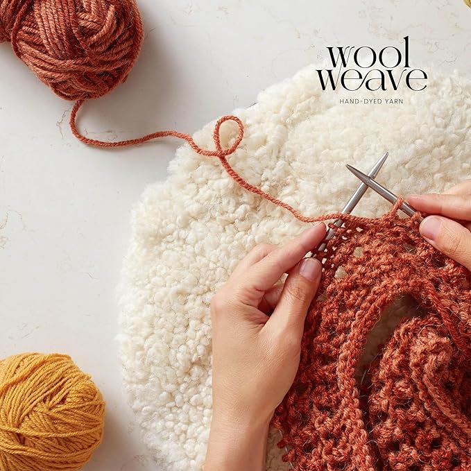 Superwash Merino Wool Yarn for Knitting & Crocheting - Premium Hand Dyed, 100gr, 240 Yards Dk Weight - Luxurious, Soft & Durable Orange Yarn