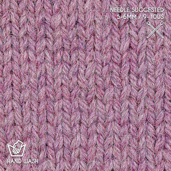 Bulky Set (6 x 1.75 oz) Super Soft Baby Alpaca Knitting Yarn Lila 328 Yards