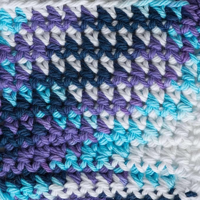 Lily Sugar'n Cream 100% Cotton Yarn 6-Pack Bundle with Bella's Crafts Stitch Markers (Spring Ombre Mix)