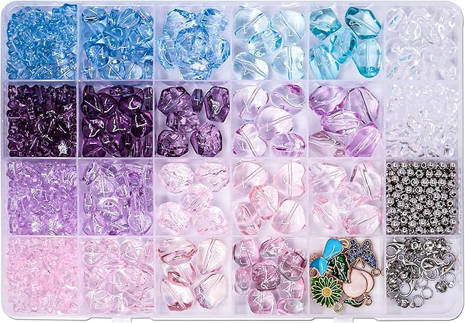 JINNBEY 340PCS Irregular Assorted Acrylic Beads for Bracelet Making, with Flowers Cats Butterfly Kawaii Aesthetic Charm Ornament for Jewelry Making Kit, Keychains, Necklace, Phone Charms, DIY Crafts