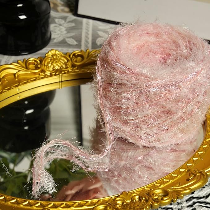 Hand Spun Art Yarn 2 Pack of 50g/Skein with Hand Blended Colorful Handmade for Jewelry Making, Junk Magazines Knitting Crafts Textile Decorative Tassels Card Making