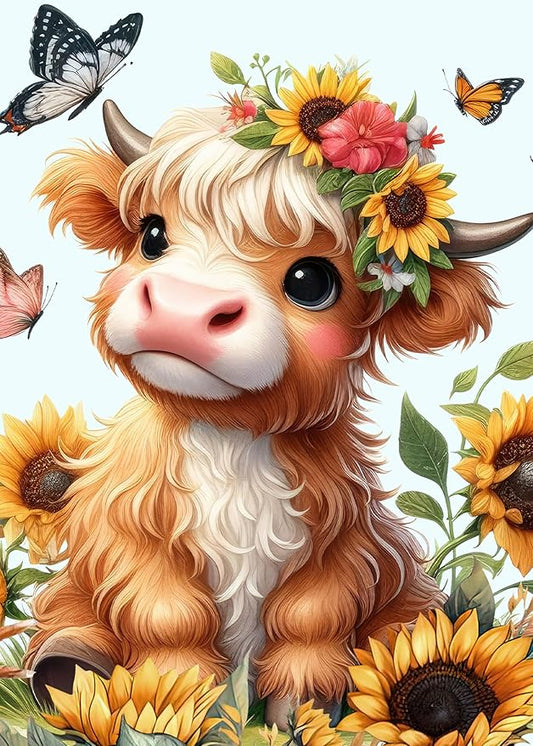 cow cross stitch kits for adults - stamped crossstitching kits preprinted 11 count cross-stitch kit for beginner, 11ct prestamped easy pattern needlepoint kits crafts for decor