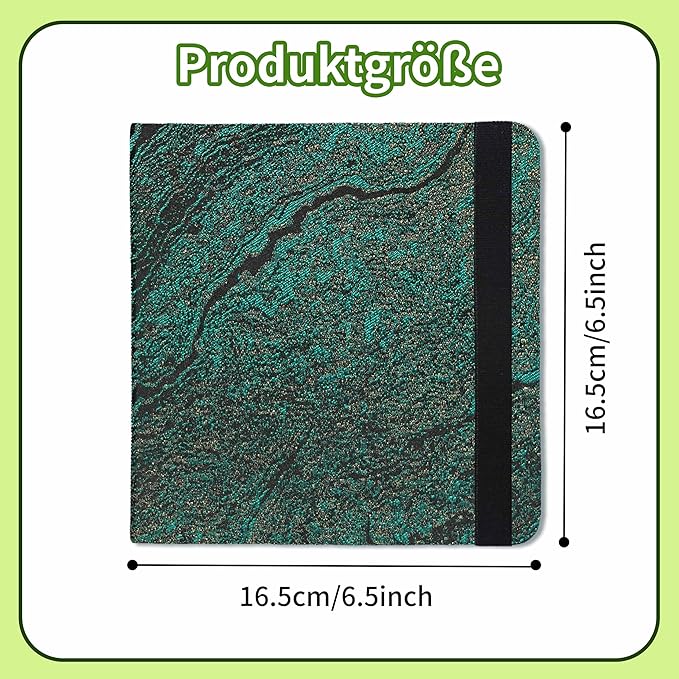 Mlife Square Watercolor Sketchbook,100% Cotton,300gsm/140lb,Acid-Free,Watercolor Journal for Artists Adults Students,6.5 * 6.5 Inch(Green Wave)